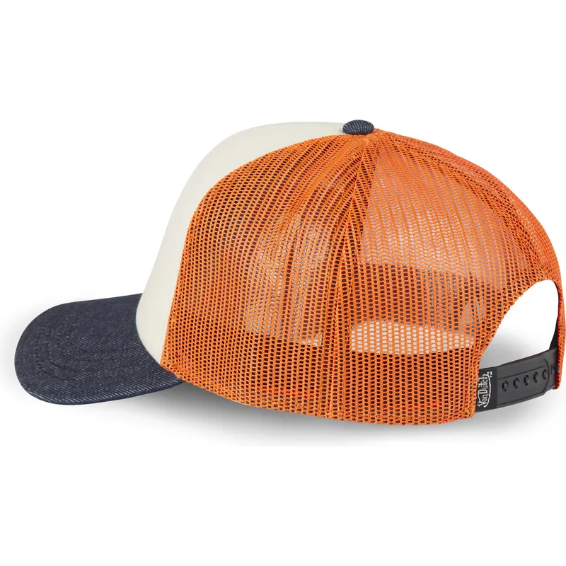 trucker-cap-beige-orange-und-blau-crew22-von-von-dutch