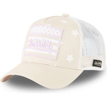 Von Dutch Youth KID_STAR LP Pink and White Trucker Hat