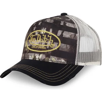 Von Dutch SUBL02 schwarze und weiße Trucker-Kappe