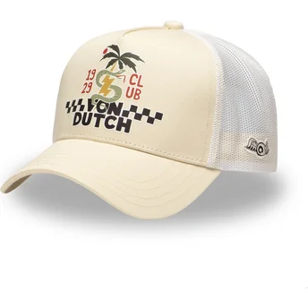 Von Dutch SURF10 beige-weiße Trucker-Kappe