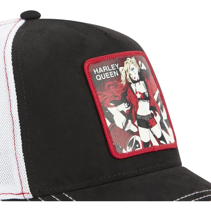 trucker-cap-schwarz-und-weiss-harley-quinn-dc8-que-dc-comics-von-capslab