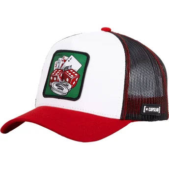 Weiß-rote Trucker-Kappe Poker Gamble GAM von Capslab