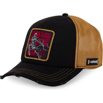 Schwarze und gelbe Trucker-Kappe Fujibayashi Naoe NAO2 Assassin's Creed von Capslab