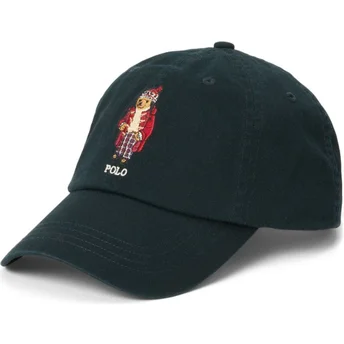 Polo Ralph Lauren Curved Brim Classic Sport Polo Bear Black Adjustable Cap