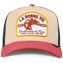 djinns-la-bonne-vie-2-croissant-hft-beige-blau-und-rot-trucker-cap