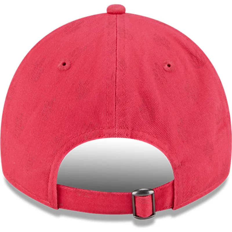 gebogene-rosa-verstellbare-damenkappe-9twenty-pattern-spring-training-fan-pack-2025-der-los-angeles-dodgers-mlb-von-new-era