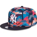 mehrfarbige-flache-snapback-kappe-9fifty-printed-spring-training-fan-pack-2025-der-new-york-yankees-mlb-von-new-era