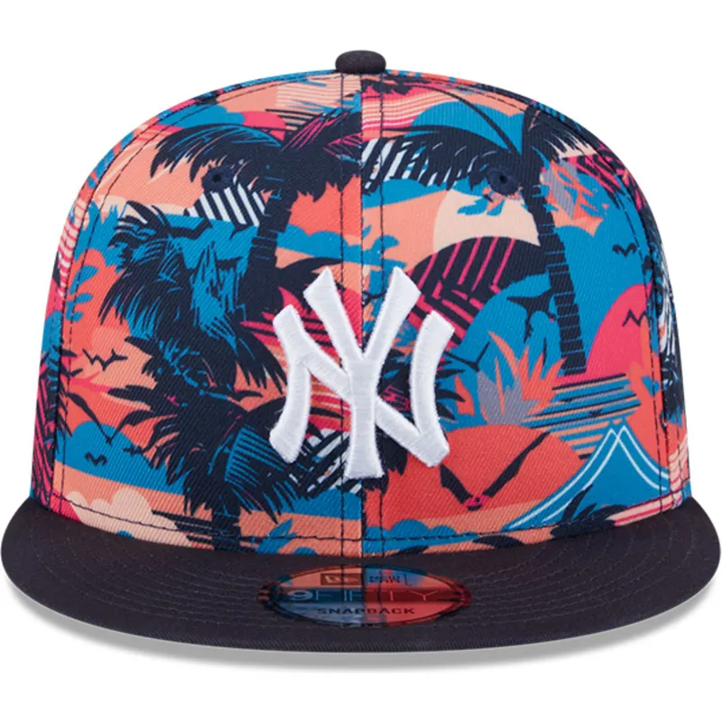 mehrfarbige-flache-snapback-kappe-9fifty-printed-spring-training-fan-pack-2025-der-new-york-yankees-mlb-von-new-era