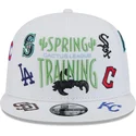 weisser-snapback-flat-cap-9fifty-scatter-spring-training-fan-pack-2025-der-mlb-cactus-league-logo-von-new-era