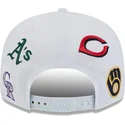 weisse-flache-snapback-kappe-9fifty-scatter-spring-training-fan-pack-2025-der-mlb-cactus-league-logo-von-new-era