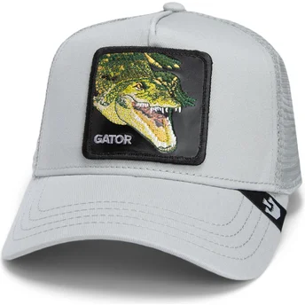 Goorin Bros. The Farm Trucker Cap Grau Krokodil Gator Swamp Monster Core Combo.