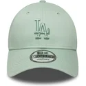 new-era-curved-brim-green-logo-9forty-colour-pack-los-angeles-dodgers-mlb-light-green-adjustable-cap