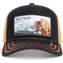 schwarze-trucker-kappe-buffalo-built-tough-wild-heart-the-farm-von-goorin-bros