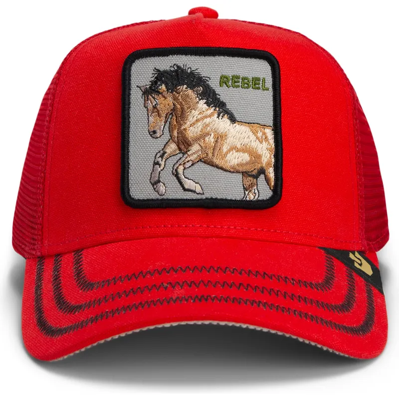 goorin-bros-horse-rebel-the-wild-west-core-canvas-the-farm-red-trucker-hat