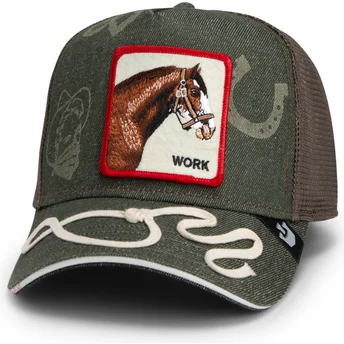 Goorin Bros. Work Double Shift Horse Play The Farm Green Trucker Hat