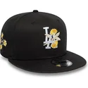 schwarze-snapback-kappe-9fifty-floral-der-los-angeles-dodgers-mlb-von-new-era