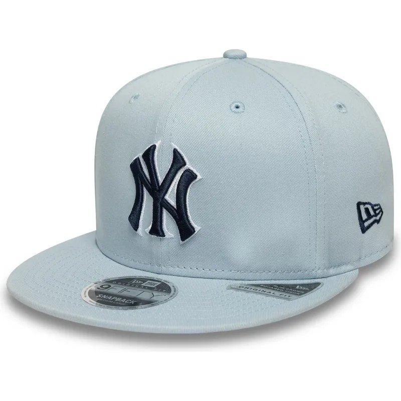 blaue-flache-snapback-kappe-mit-marineblauem-logo-9fifty-original-fit-world-series-der-new-york-yankees-mlb-von-new-era