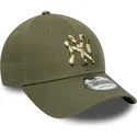verstellbare-grune-9forty-seasonal-infill-cap-der-new-york-yankees-mlb-von-new-era