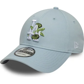 Los Angeles Dodgers MLB 9FORTY Floral Icon verstellbare blaue Kappe mit gebogenem Schirm von New Era
