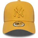 gelbe-trucker-cap-mit-gelbem-logo-a-frame-league-essential-der-new-york-yankees-mlb-von-new-era