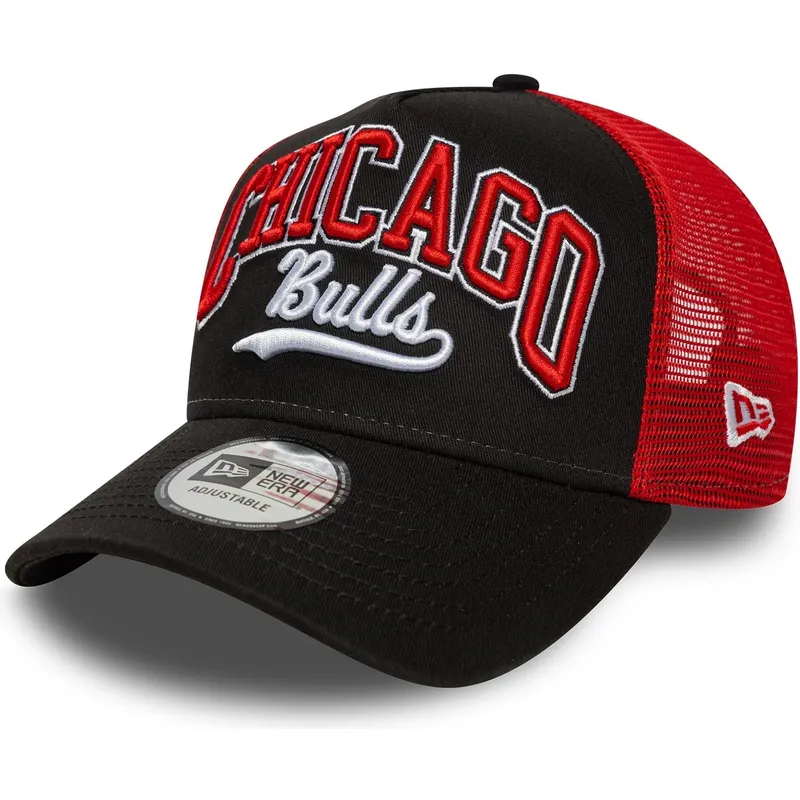 schwarze-und-rote-trucker-cap-e-frame-script-der-chicago-bulls-nba-von-new-era