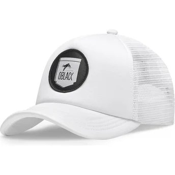 Weiße Trucker-Kappe Classic von Oblack