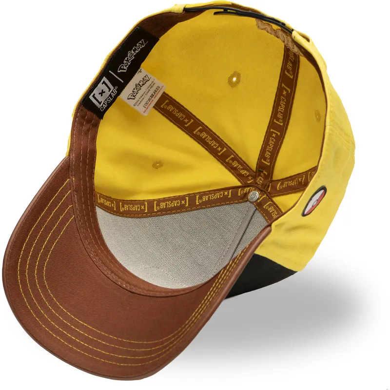 schwarze-gelbe-und-braune-gebogene-snapback-kappe-pikachu-pmk6-pik-pokemon-von-capslab