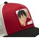 trucker-cap-rot-weiss-und-schwarz-monkey-d-luffy-op5-red-one-piece-von-capslab