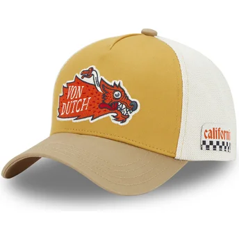 Von Dutch braune und weiße Trucker-Kappe WILD05