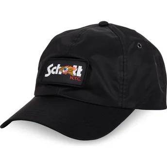 Verstellbare schwarze gebogene Kappe JET NR von Von Dutch x Schott NYC