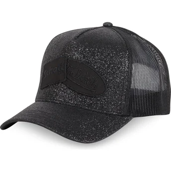 Schwarze Trucker-Kappe GLITTER von Von Dutch x Schott NYC