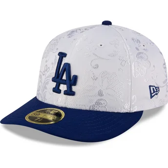 Weiße und blaue 59FIFTY Day Low Profile Fitted Cap der Los Angeles Dodgers MLB von New Era