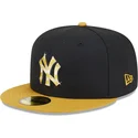 new-york-yankees-mlb-59fifty-day-schwarze-und-gelbe-flat-cap-mit-goldenem-logo-von-new-era