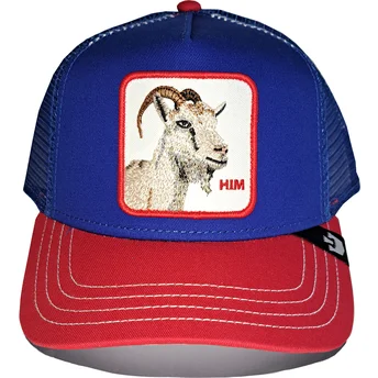 Goorin Bros. Him Goat Fab Farm blaue und rote Trucker-Cap.