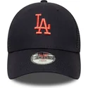 verstellbare-marineblaue-trucker-kappe-fur-jungen-mit-rotem-logo-9forty-homefield-der-los-angeles-dodgers-mlb-von-new-era