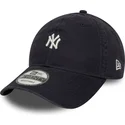 new-era-new-york-yankees-mlb-9twenty-mini-logo-washed-verstellbare-dunkelblaue-kappe