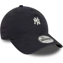 new-era-new-york-yankees-mlb-9twenty-mini-logo-washed-verstellbare-dunkelblaue-kappe