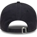 verstellbare-9twenty-navy-blaue-kappe-mit-gebogenem-schirm-und-mini-logo-der-new-york-yankees-mlb-von-new-era