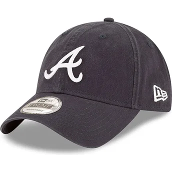 Verstellbare 9TWENTY Core Classic Kappe in Marineblau der Atlanta Braves MLB von New Era