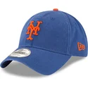 verstellbare-blaue-9twenty-core-classic-kappe-mit-gebogenem-schirm-new-york-mets-mlb-von-new-era