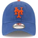 verstellbare-blaue-9twenty-core-classic-kappe-mit-gebogenem-schirm-new-york-mets-mlb-von-new-era