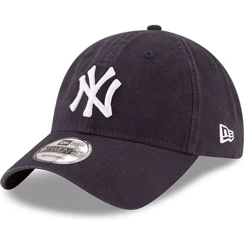 Marineblaue verstellbare gebogene Kappe 9TWENTY Core Classic der New York Yankees MLB von New Era