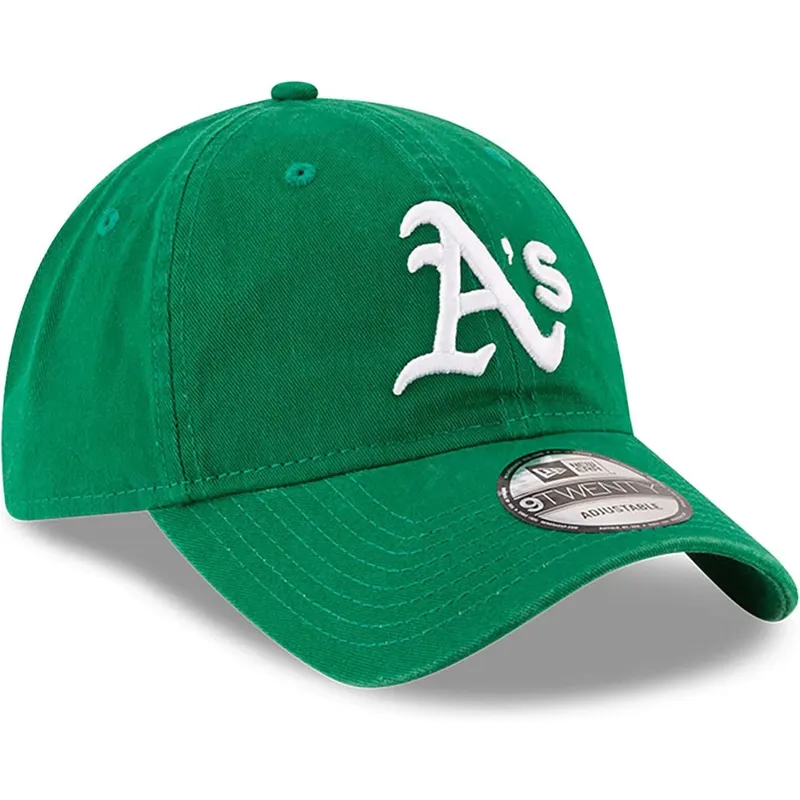 grune-verstellbare-gebogene-kappe-9twenty-core-classic-der-oakland-athletics-mlb-von-new-era