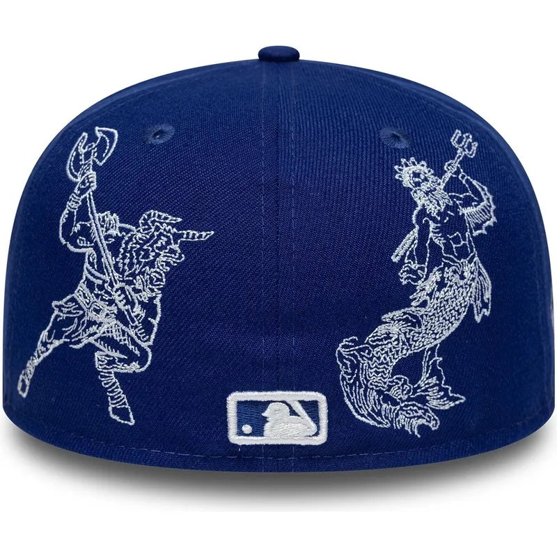 flache-blaue-angepasste-59fifty-mythical-kappe-der-los-angeles-dodgers-mlb-von-new-era