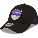 schwarze-verstellbare-gebogene-kappe-9forty-the-league-der-sacramento-kings-nba-von-new-era