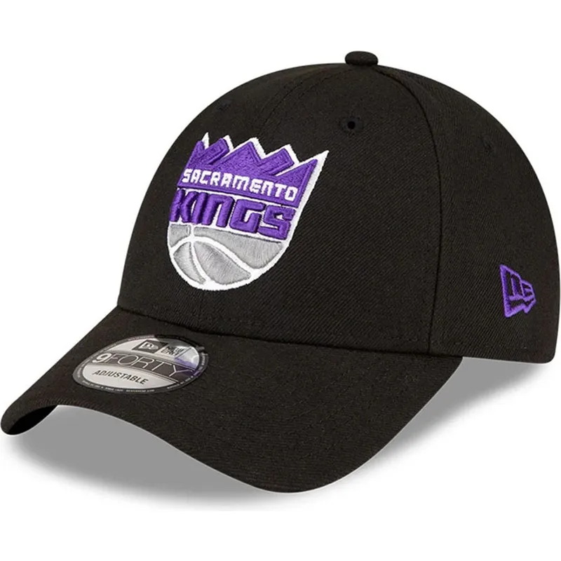 schwarze-verstellbare-gebogene-kappe-9forty-the-league-der-sacramento-kings-nba-von-new-era