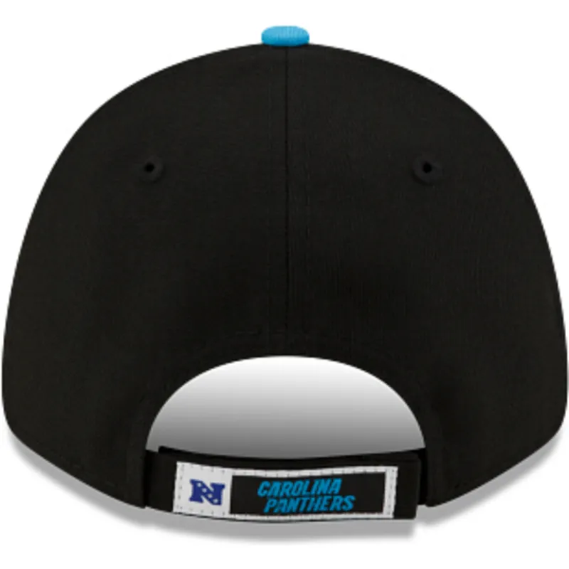 schwarze-und-blaue-verstellbare-curved-cap-9forty-the-league-der-carolina-panthers-nfl-von-new-era