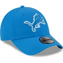 blaue-verstellbare-gebogene-kappe-9forty-the-league-der-detroit-lions-nfl-von-new-era