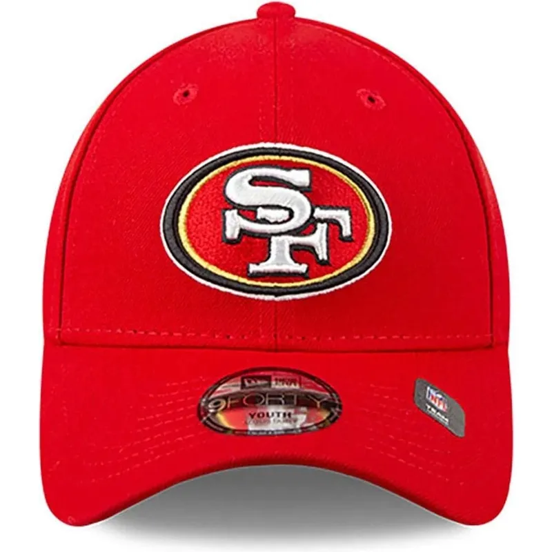 rote-gebogene-verstellbare-kinderkappe-9forty-the-league-san-francisco-49ers-nfl-von-new-era