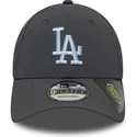 graue-verstellbare-curved-cap-mit-blauem-logo-9forty-recycled-der-los-angeles-dodgers-mlb-von-new-era